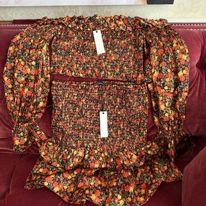 NWT - Olivaceous SET - MEDIUM Floral Off Shoulder TOP & SKIRT